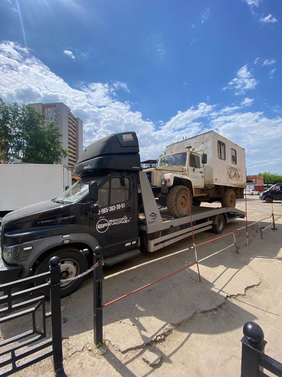 Работа эвакуатора