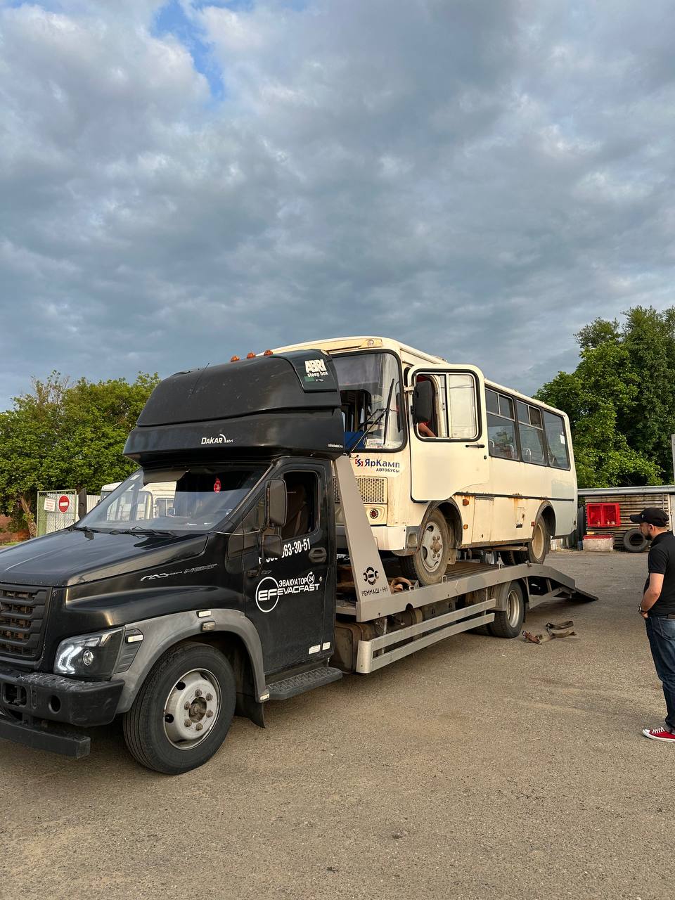 Работа эвакуатора